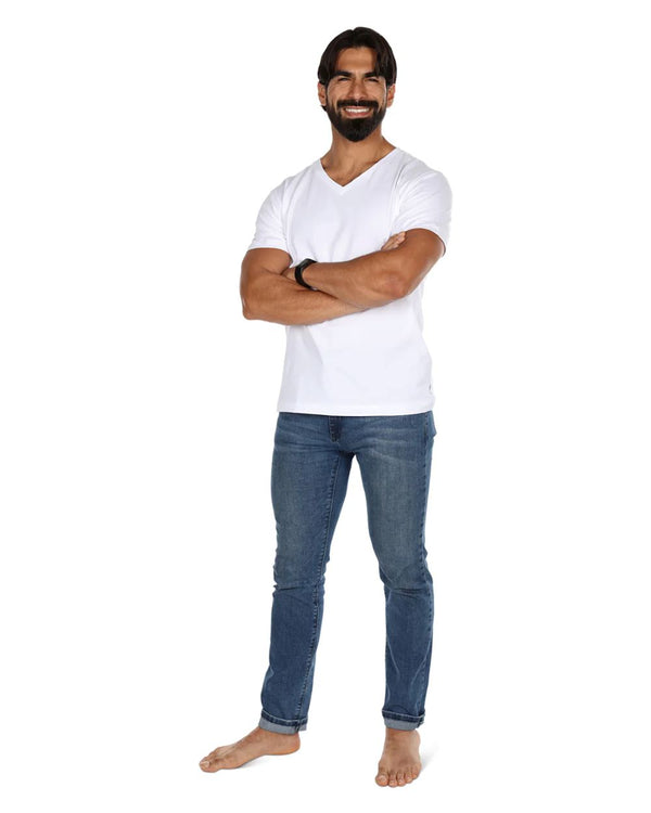 MEMOI <BR> Men's V-Neck Undershirts