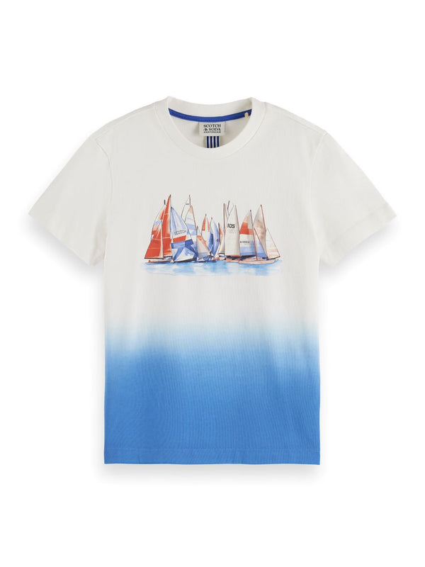 Relaxed-Fit Artwork Dip-Dyed Tee