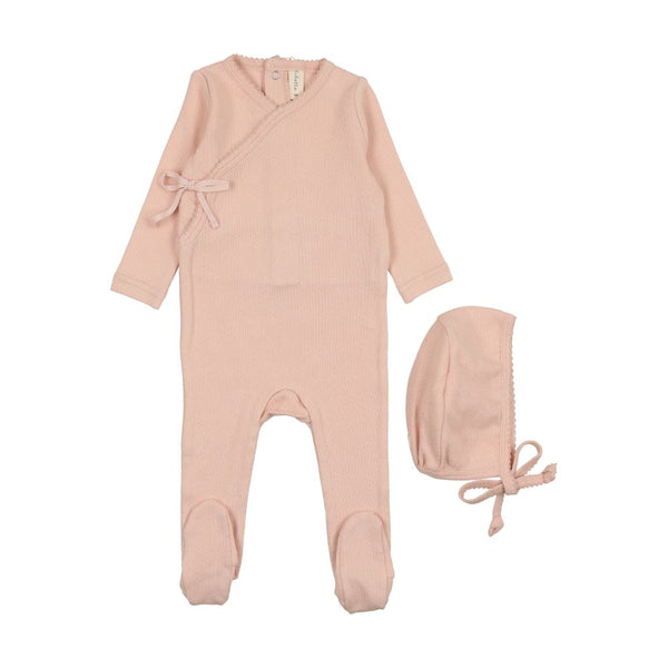 LILETTE <BR> Pinpoint Wrapover Footie Set (SS)