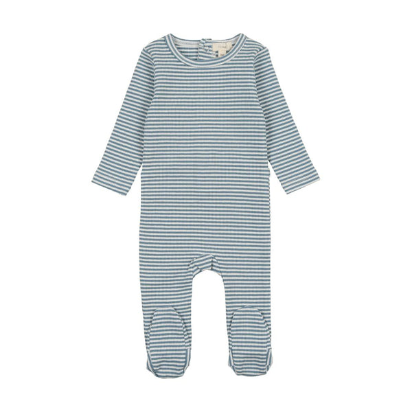 Denim Stripe Footie