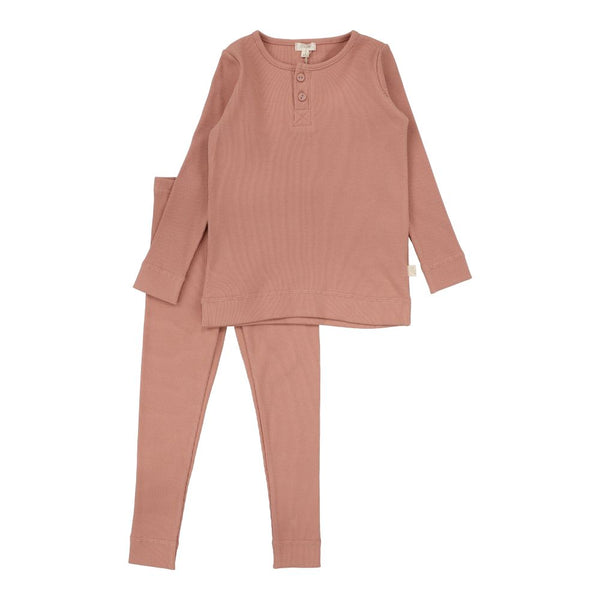 ANALOGIE <BR> Ribbed Henley Lounge Set