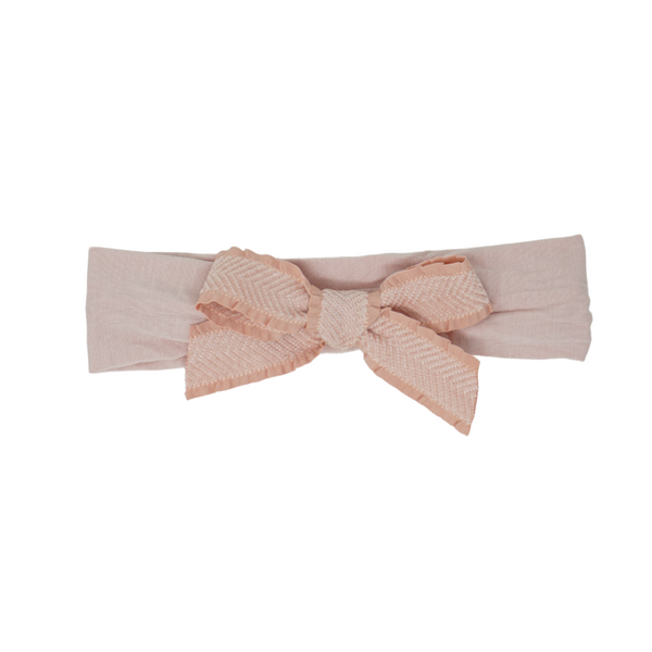 BANDEAU <BR> Ruffle Herringbone Baby Nylon Band