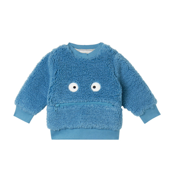 STELLA MCCARTNEY <br> Baby Yeti Face Print Teddy Sweatshirt
