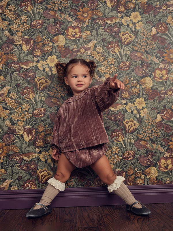 TEELA <br> Crushed Velvet Baby Set
