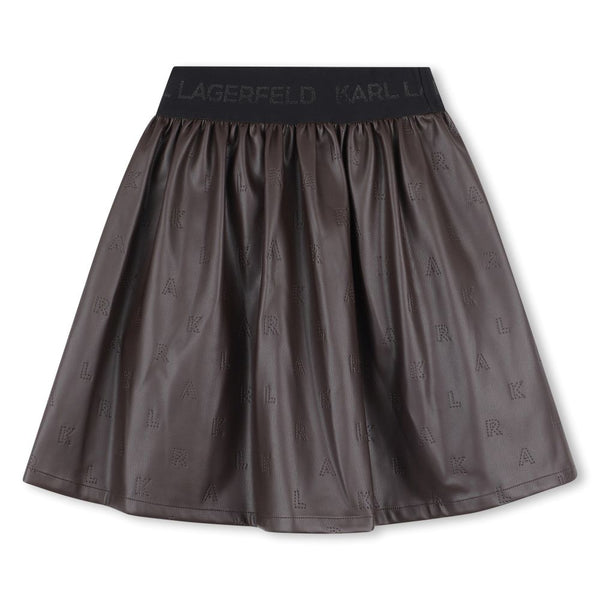 KARL LAGERFELD <BR> Faux Leather Skirt