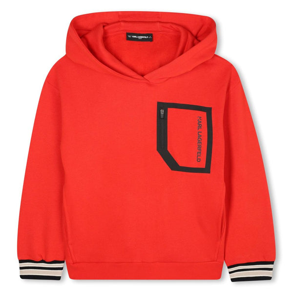 KARL LAGERFELD <BR> Logo Hooded Sweatshirt
