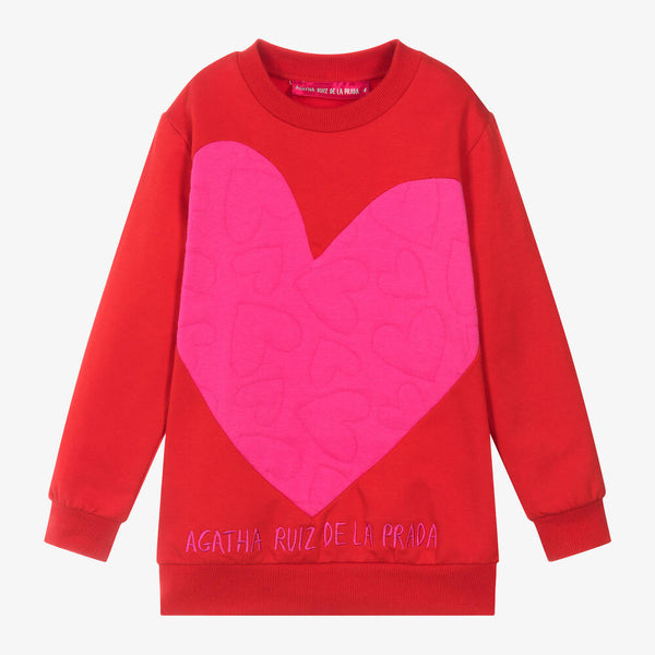 AGATHA RUIZ <br> Imprinted Heart Sweatshirt