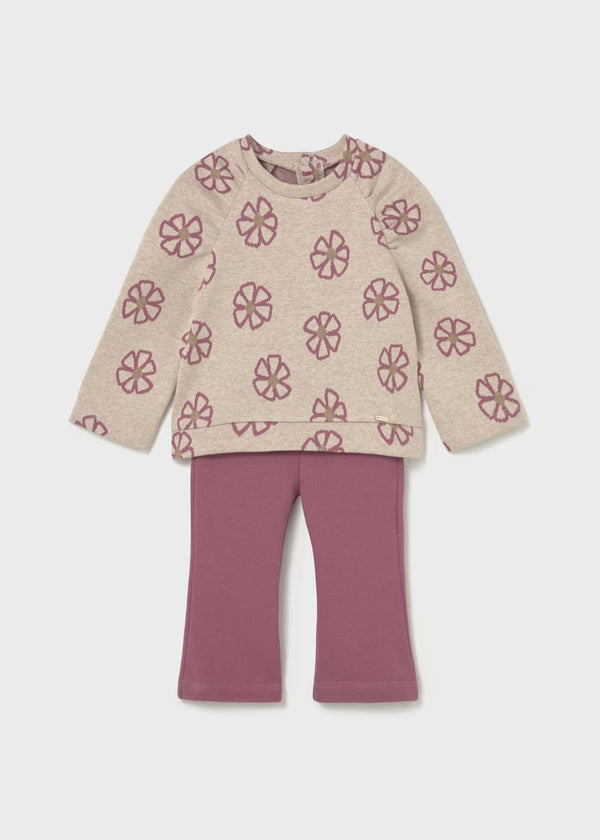 MAYORAL <BR> Flower Sweatshirt Set