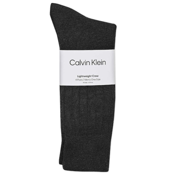 Men's Lightweight Ribbed Dress Crew Socks (4 Pack)