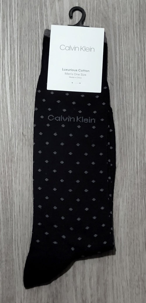 Men's Grey Dots Crew Sock