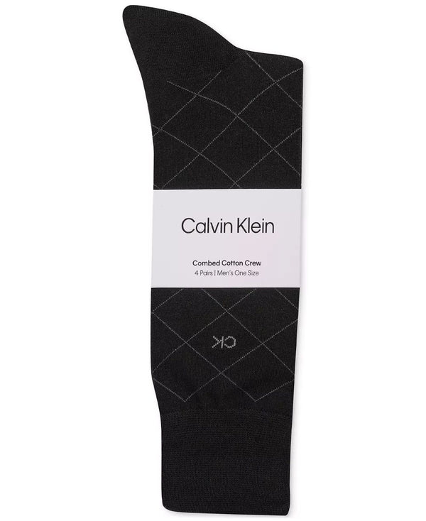 Men's Patterned Dress Crew Socks (4 pack)