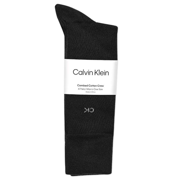 Men's Flat-Knit Dress Crew Socks (4 pack)