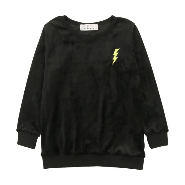 PANTHER <BR> Velour Lightning Sweater