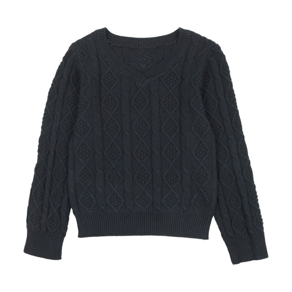 PANTHER <BR> V-Neck Knit Sweater