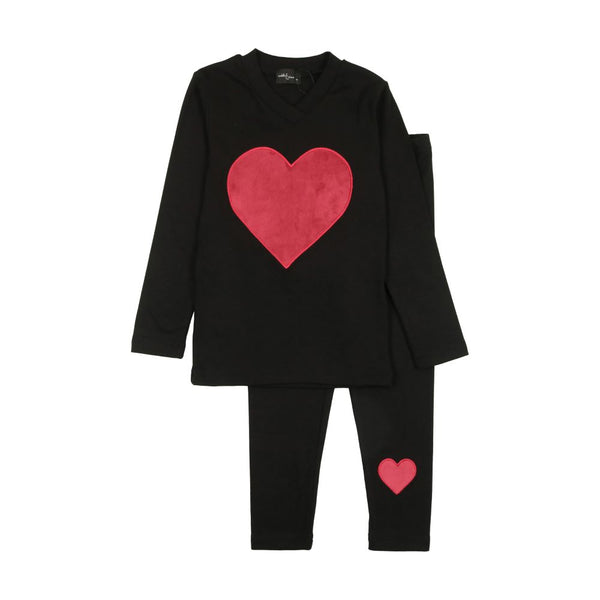 CUDDLE & COO <BR> Velour Heart Pajamas