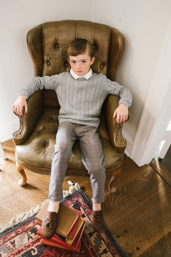 ANALOGIE <BR> Cable Knit Sweater