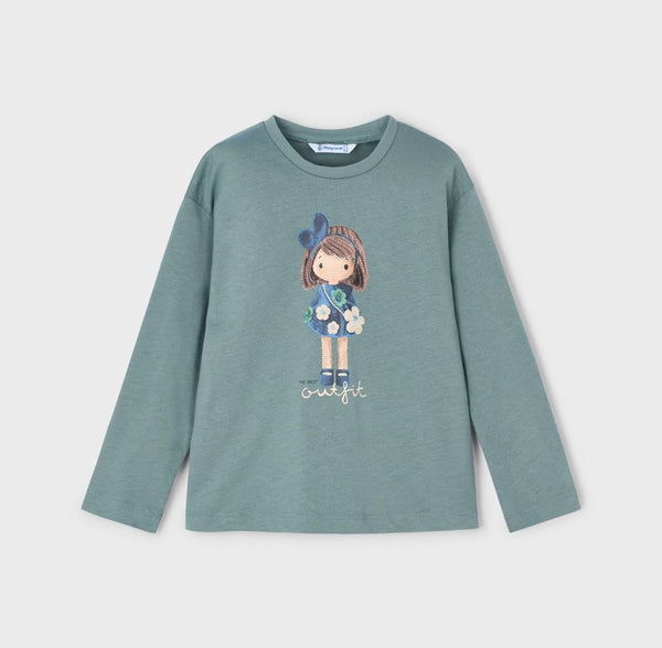MAYORAL <BR> Flower Purse Girl Tee