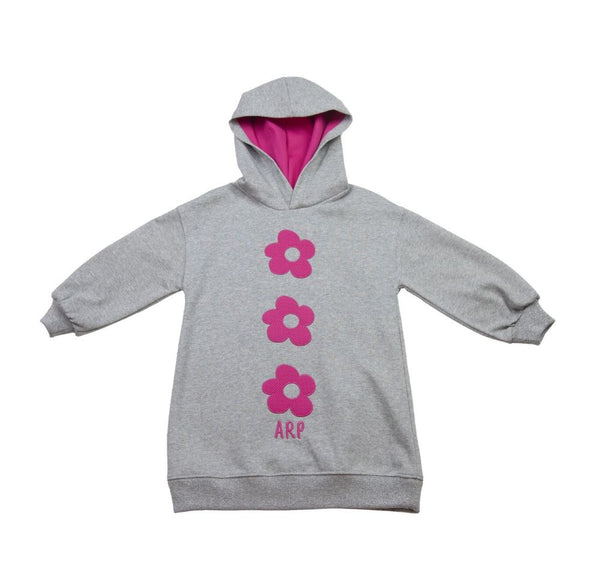 AGATHA RUIZ <br> Flower Hooded Sweatshirt Dress