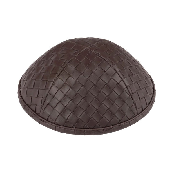 IKIPPAH <BR> Leather Woven Yarmulke