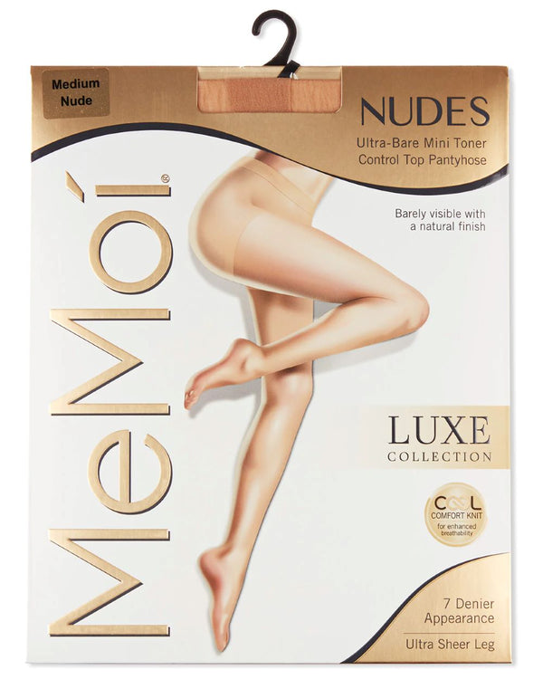 MEMOI <BR> Thins Ultra Transparent Mini Toner Control Top Luxe Pantyhose