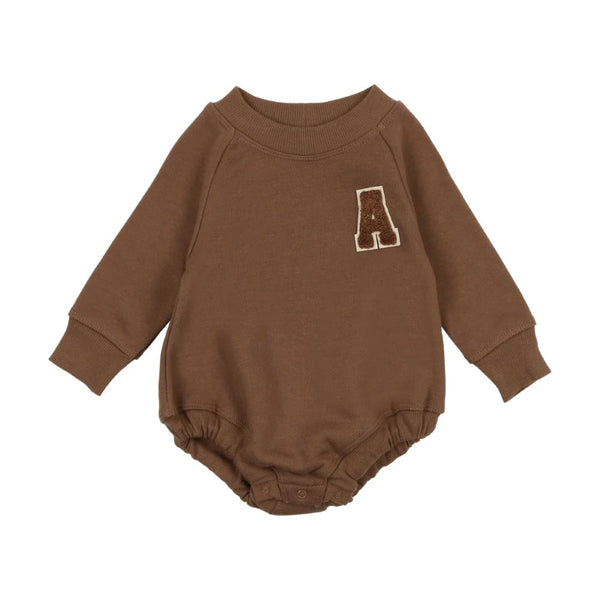 Applique Sweatshirt Romper