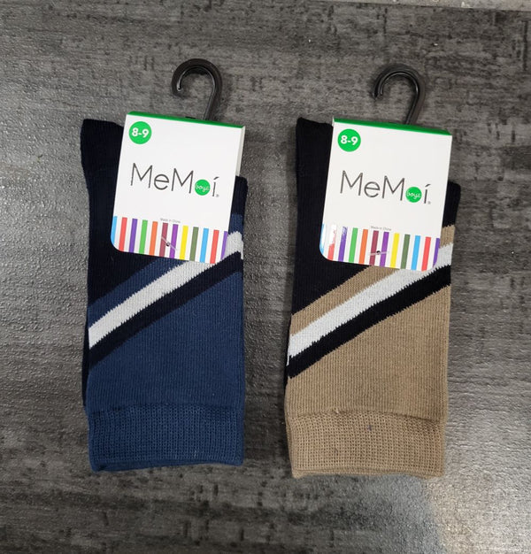 Geometric Diagonal Stripe Crew Socks