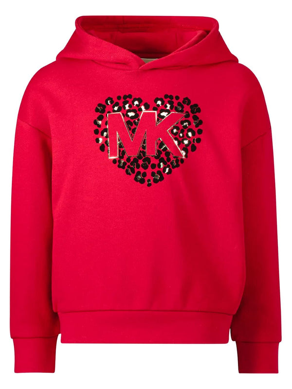 Leopard Heart Hooded Sweatshirt