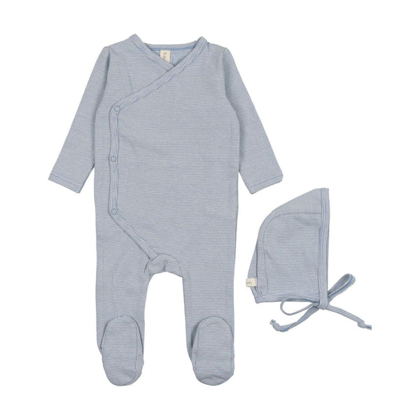 Pinstripe Footie Set