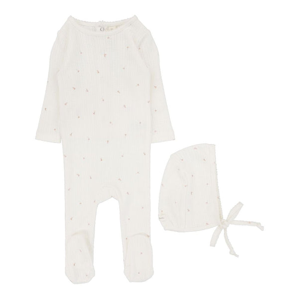 LILETTE <BR> Printed Pointelle Footie Set