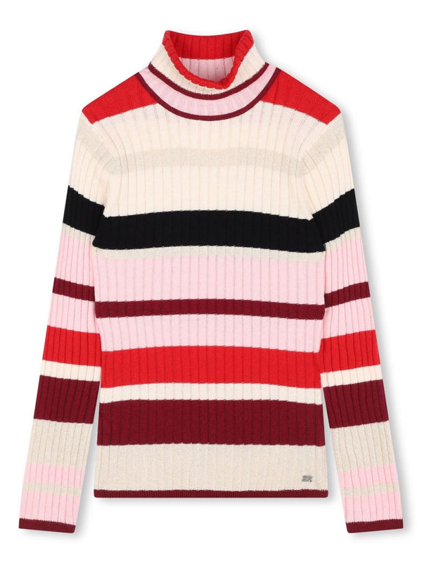 SONIA RYKIEL <BR> Striped Turtleneck Sweater