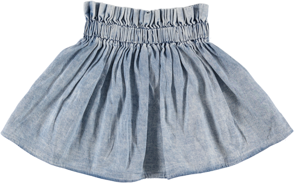 Cinched Waist Denim Skirt
