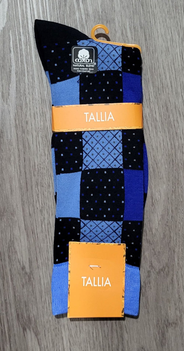 Men's Printed Squares Crew Sock