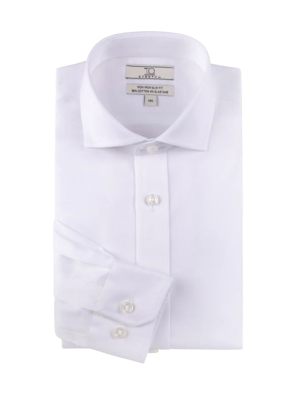 White Stretch Dress Shirt (Stretch Label)