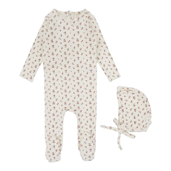 LILETTE <BR> Vintage Floral Footie Set