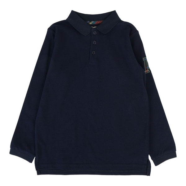 ANALOGIE <BR> Plaid Detail Polo