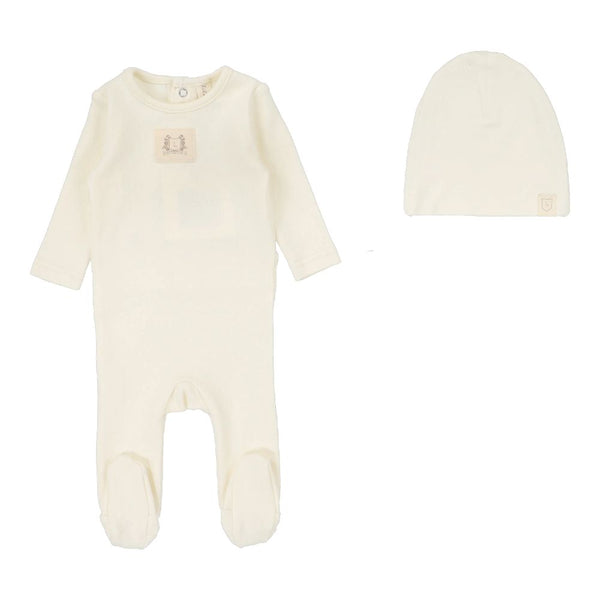 LILETTE <BR> Pointelle Emblem Footie Set